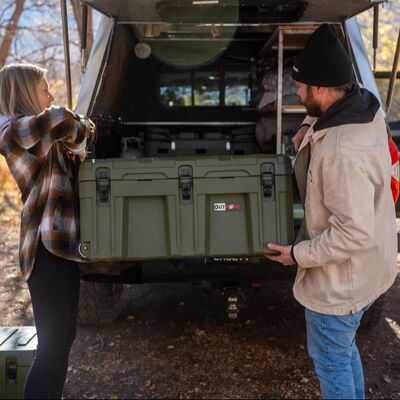 V5 Rugged Camping Box Organizer 180L With Nylon Rope Handles