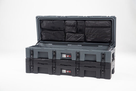 V7 Heavy Duty Rugged Car Roof Storage Box 116L With Nylon Rope Handles