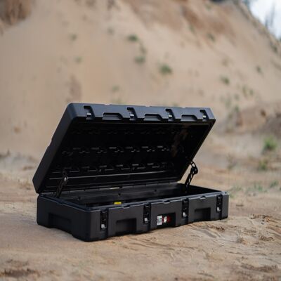 Custom OUTZONE V7 85L Heavy-Duty Rotary-Plastic Tool Box Rigid Case Camping Rotating Transport Truck Roof Luggage Rack ODM