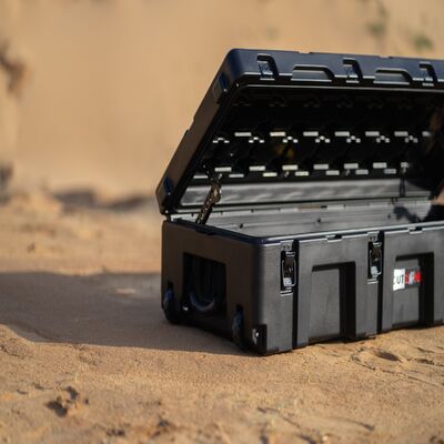 High Quality 122L Stackable Plastic Gear Box Toolbox Shock and Pressure-Proof Customizable ODM Support