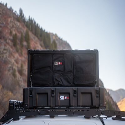 116L Low Profile Hard Plastic Rotomolding Tool Box Storage Case with Roof Luggage Rack Customizable ODM Cargo Housing