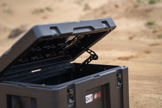 Rigid 53L LLDPE Plastic Rolling Tool Box Waterproof Transport Case with Custom ODM Support