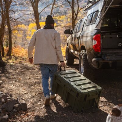 V3+ Rugged Camping Storage Box 232L Capacity With Nylon Rope Handles