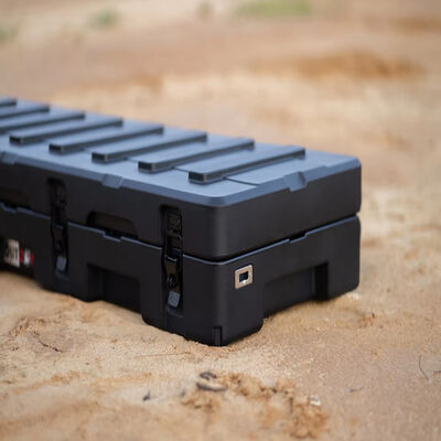 Durable 85L Plastic Universal Roof Top Carrier Storage Tool Box LLDPE Cargo Case Rotomolded Tool Box 4WD Storage Box Roof Rack