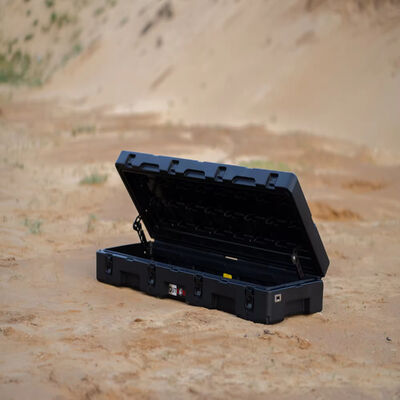 Durable 85L Plastic Universal Roof Top Carrier Storage Tool Box LLDPE Cargo Case Rotomolded Tool Box 4WD Storage Box Roof Rack